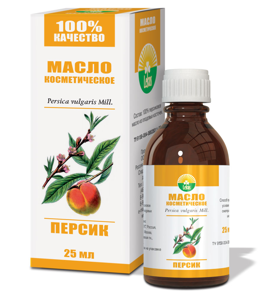 Радуга ароматов Персик масло косметическое, 25 мл4242 Радуга ароматов Персик масло косметическое, 25 мл4242Косметическое действие: персиковое масло стимулирует обменные процессы и способствует профилактике увядания кожи. Незаменимо в случае недостатка питательных веществ. Предохраняет кожу от появления морщин, помогает восстановить эластичность. Входящие в состав масла эфирные и жирные кислоты регулируют влажность кожи, оказывают питательное и омолаживающее воздействие (горячие масляные маски). Способствует восстановлению свежести, эластичности, упругости и яркости губ. Устраняет их шершавость, шелушение и трещинки. Массаж с использованием персикового масла доставит массу приятных ощущений, омолодит Вашу кожу, придаст ей здоровый цвет. Применяется для профилактики целлюлита, для борьбы с растяжками и уменьшения объемов тела, для очищения организма от шлаков и токсинов (горячее масляное обертывание). Масло персика используется в качестве основного масла в ароматерапии с добавлением 2-5 капель эфирного масла.Способы применения:Массаж: применяется как в чистом виде, так и в сочетании с эфирными маслами. При антицеллюлитном массаже: добавьте 4-6 капель эфирного масло грейпфрута или апельсина на 20 мл масла персика. Горячие масляные маски: на хлопчатобумажную салфетку, смоченную в горячей воде и отжатую, нанести7-10 капель масла персика и наложить на лицо и шею на 20-30 мин, накрыв сверху полотенцем. Рекомендуется делать 1-2 раза в месяц.Горячее масляное обертывание: смешать 50 мл масла персика и 3-4 капли любимого Вами эфирного масла (апельсин, лимон, лаванда, роза и т.д.). Приготовленную смесь подогреть в закрытом сосуде на паровой бане до 38-40°С и нанести на кожу. После этого обработанные участки оборачиваются целлофановой пленкой. Для сохранения тепла можно воспользоваться теплой одеждой или одеялом. Длительность процедуры 15-30 минут. Горячие обертывания противопоказаны при варикозном расширении вен и при сердечнососудистых проблемах.