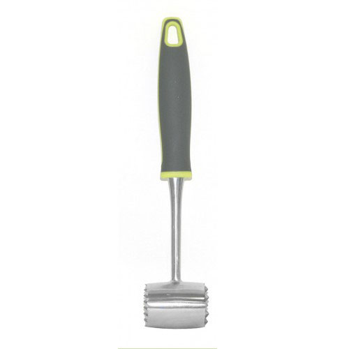 Молоток для мяса Comfort, длина 24 смMFK01033 Молоток для мяса Comfort, длина 24 смMFK01033Двухсторонний молоток для мяса Comfort изготовлен из алюминия. Одна сторона молотка оснащена мелкими зубчиками, другая крупными зубчиками. Эргономичная прорезиненная рукоятка обеспечивает надежный хват.Благодаря небольшому отверстию на конце ручки молоток можно подвесить в удобном для вас месте на кухне. Молоток для мяса Comfort станет отличным дополнением к коллекции ваших кухонных аксессуаров. Можно мыть в посудомоечной машине. Общая длина молотка: 24 см.Диаметр рабочей поверхности: 3,2 см.