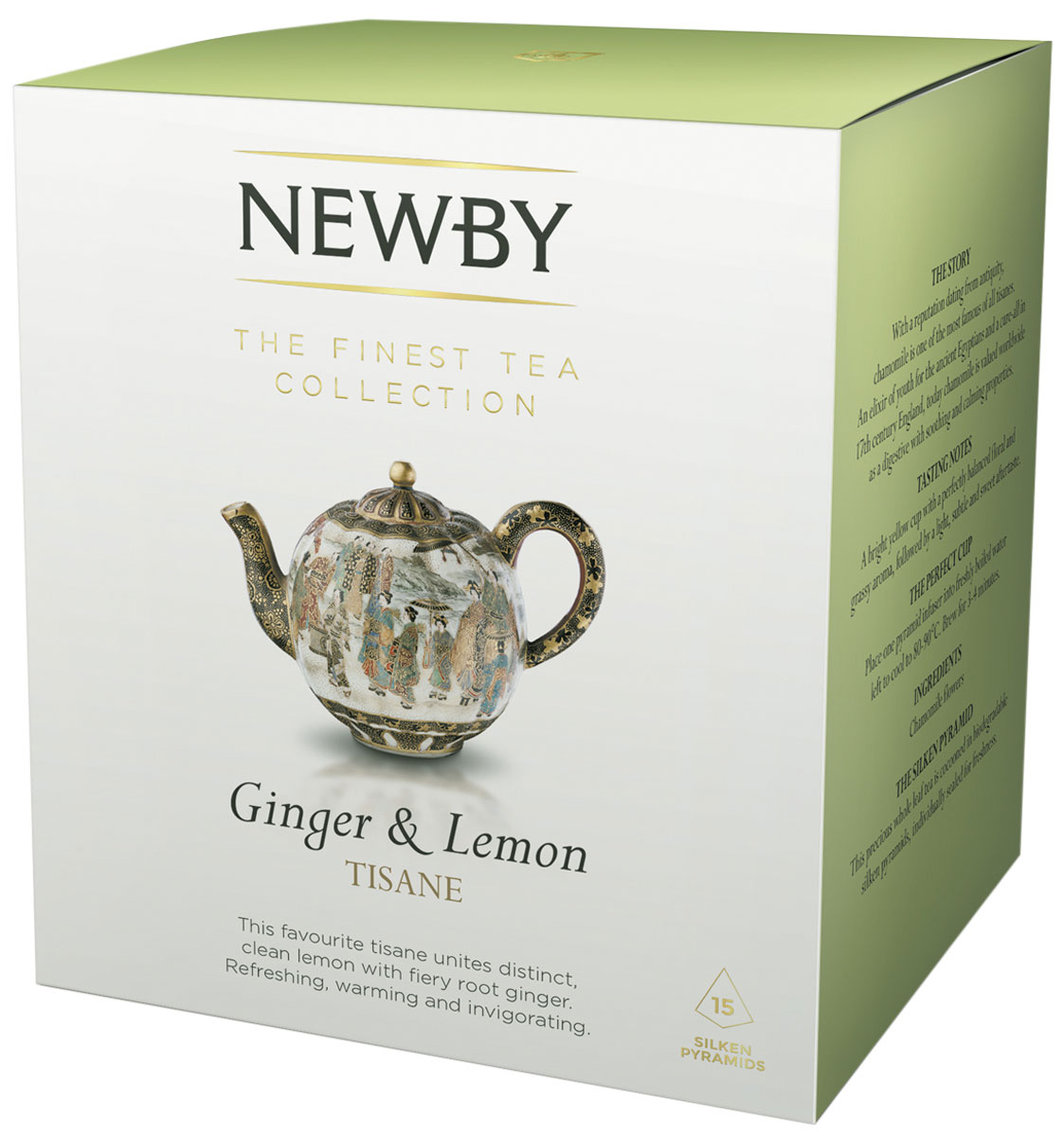 Newby Ginger & Lemon травяной чай в пирамидках, 15 шт601840 Newby Ginger & Lemon травяной чай в пирамидках, 15 шт601840Чай Newby Ginger & Lemon - это имбирь, душистый лемонграсс в сочетании с цедрой лимона. Каждая пирамидка упакована в индивидуальное саше из алюминиевой фольги для сохранения свежести ингредиентов.