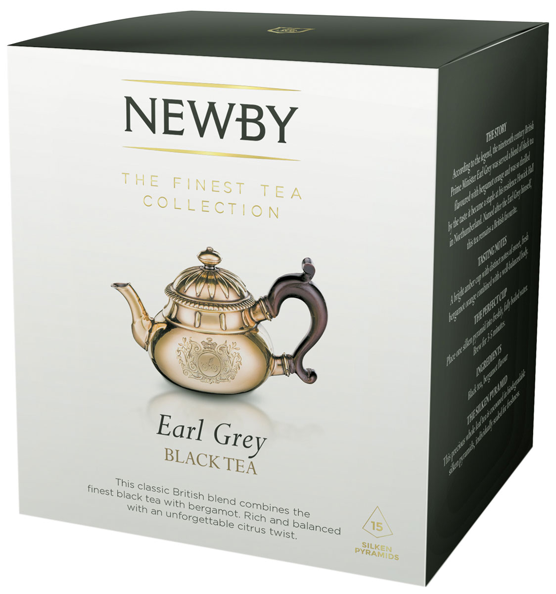 Newby Earl Grey черный с бергамотом чай в пирамидках, 15 шт600060A Newby Earl Grey черный с бергамотом чай в пирамидках, 15 шт600060AНасыщенный черный чай Newby Earl Grey с натуральным ароматом и цитрусовым привкусом бергамота. Каждая пирамидка упакована в индивидуальное саше из алюминиевой фольги для сохранения свежести чайного листа.