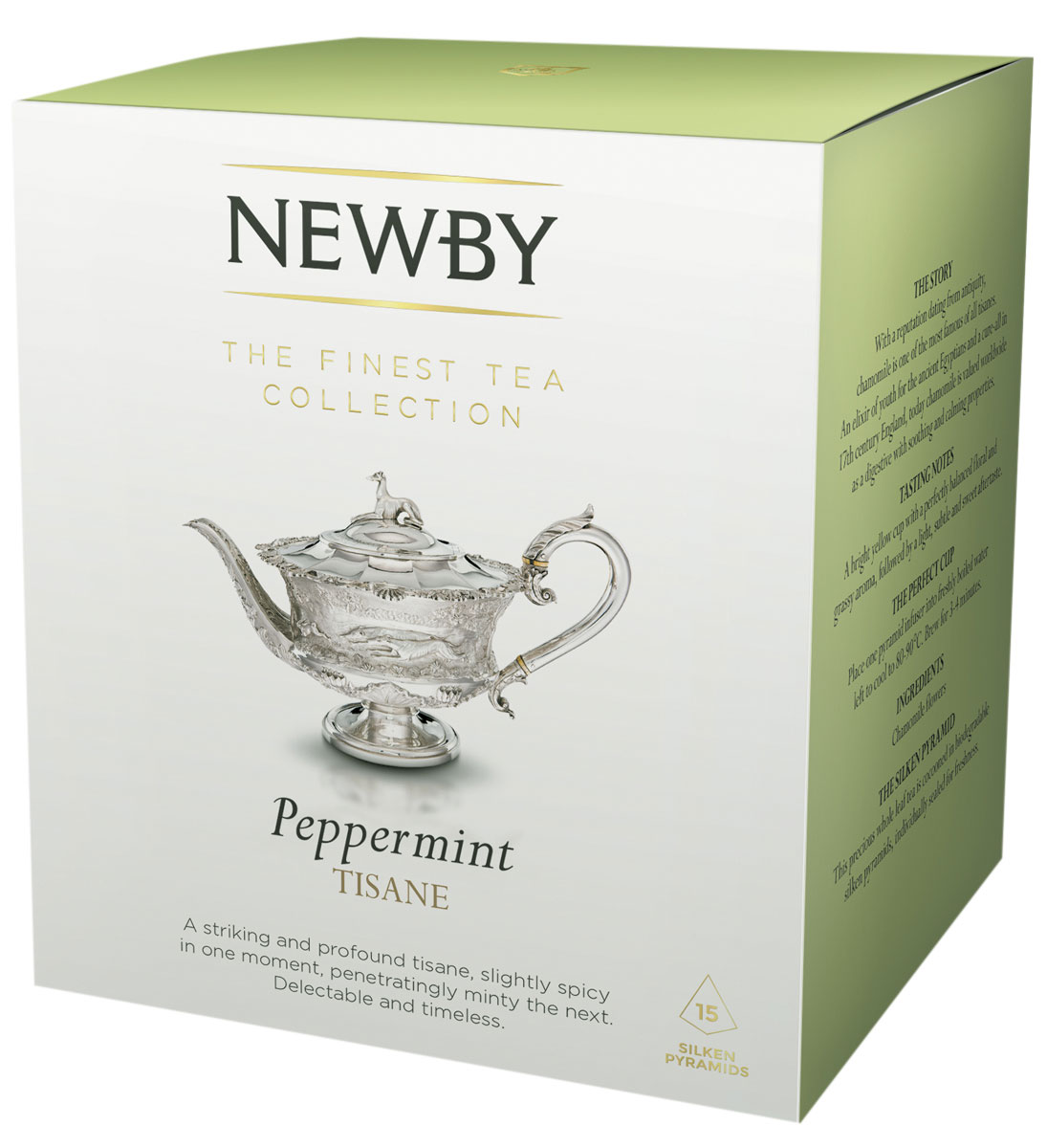 Newby Peppermint травяной чай в пирамидках, 15 шт600140A Newby Peppermint травяной чай в пирамидках, 15 шт600140ANewby Peppermint- освежающий травяной чай из листьев перечной мяты. Чашка благоухает пряным мятным вкусом. Каждая пирамидка упакована в индивидуальное саше из алюминиевой фольги для сохранения свежести ингредиентов.