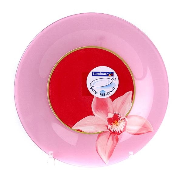 Тарелка десертная Luminarc Red Orchis, диаметр 19,5 смJ1356 Тарелка десертная Luminarc Red Orchis, диаметр 19,5 смJ1356Десертная тарелка Luminarc Red Orchis, диаметром 19,5 см, изготовлена из ударопрочного стекла, устойчивого к резким перепадам температуры. Цвет и рисунок защищены с помощью специальных технологий, именно поэтому тарелку можно смело мыть в посудомоечной машине. Тарелка предназначена для сервировки десерта. Благодаря оригинальному дизайну и нежному цветочному декору, тарелка станет достойным украшением вашего стола.