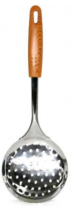 Шумовка МФК-профит Wood, длина 33,5 смMFK01041 Шумовка МФК-профит Wood, длина 33,5 смMFK01041Шумовка МФК-профит Wood изготовлена из нержавеющей стали. Удобная ручка эргономичной формы, изготовленная из полипропилена, обеспечивает надежный захват. На ручке имеется небольшое отверстие, за которое изделие можно подвесить в любом удобном для вас месте. Практичная и удобная шумовка займет достойное место среди аксессуаров на вашей кухне.Можно мыть в посудомоечной машине.Длина шумовки: 33,5 см.Диаметр рабочей части шумовки: 11,5 см.