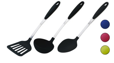 Кухонный набор 3 пр.: лопатка, половник, сервир. ложка, нейлон. CL-1363