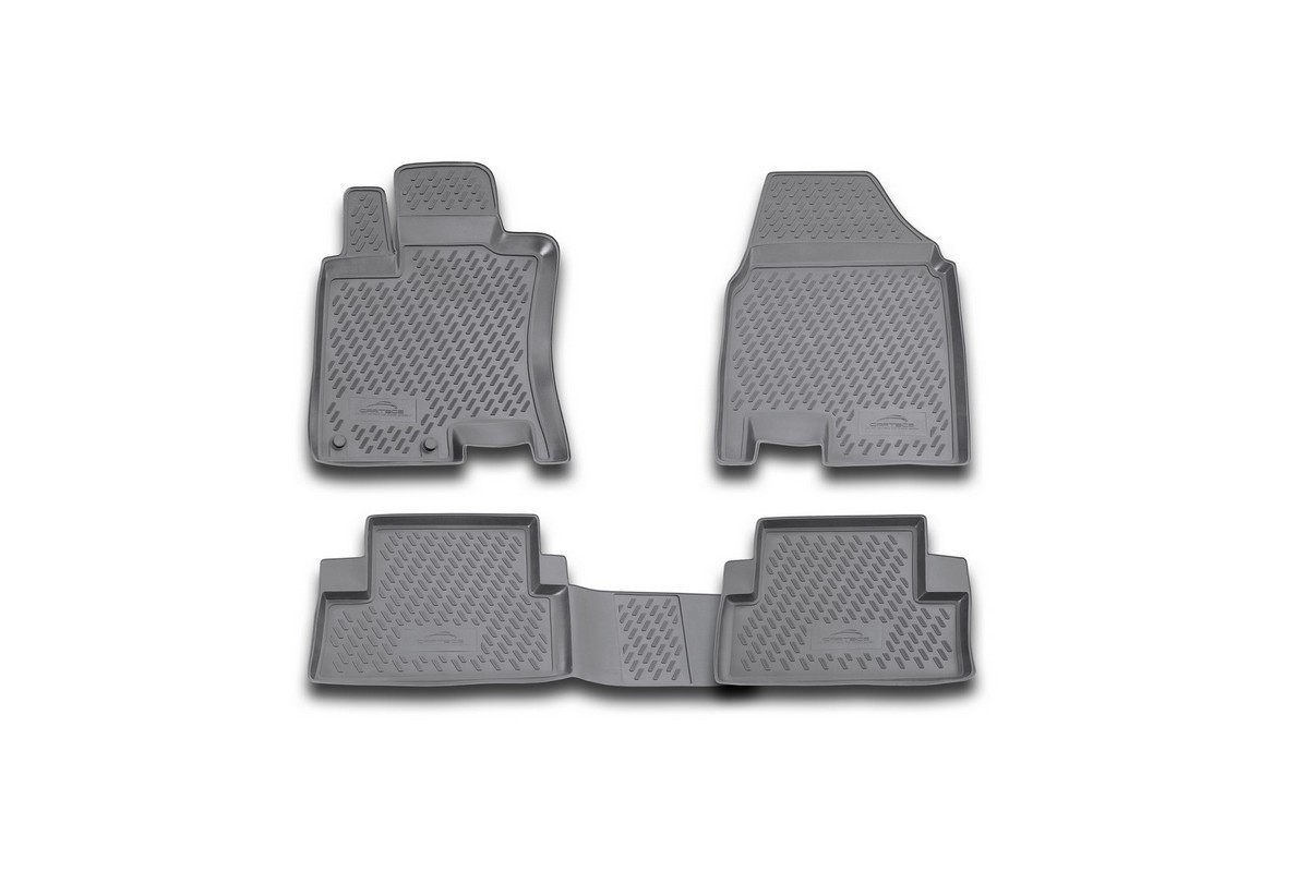 Коврики в салон автомобиля Novline-Autofamily для Nissan Qashqai, 2007 - 2014, 4 штCARNIS00021 Коврики в салон автомобиля Novline-Autofamily для Nissan Qashqai, 2007 - 2014, 4 штCARNIS00021Коврики Novline-Autofamily улучшат внешний вид салона автомобиля и надежно уберегут его от пыли, грязи и сырости, а значит, защитят кузов от коррозии. Полиуретановые коврики гладкие, приятные и не пропускает влагу. Полиуретановые автомобильные коврики произведены из высококачественного материала, который держит форму и не пачкает обувь. Коврики надежно крепятся на полу и не скользят, что очень важно во время движения, особенно для водителя. Изделия из полиуретана надежно удерживают грязь и влагу, при этом всегда выглядят довольно опрятно. И чистятся они очень просто: как при помощи автомобильного пылесоса, так и различными моющими средствами.