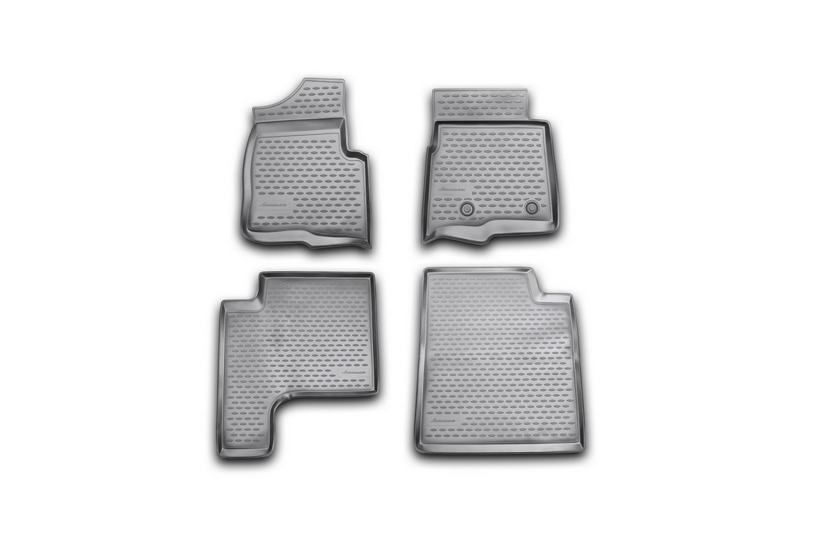 Набор автомобильных ковриков Novline-Autofamily для Ford F150 Super Cab 2009-2013, в салон, 4 штNLC.16.43.210k Набор автомобильных ковриков Novline-Autofamily для Ford F150 Super Cab 2009-2013, в салон, 4 штNLC.16.43.210kНабор автомобильных ковриков Novline-Autofamily, изготовленный из полиуретана, состоит из 4 ковриков, которые учитывают все особенности каждой модели автомобиля и полностью повторяют контуры пола. Полиуретановые автомобильные коврики для салона произведены из высококачественного материала, который держит форму, прочный и не пачкает обувь. Коврики в салон не только улучшат внешний вид салона вашего автомобиля, но и надежно уберегут его от пыли, грязи и сырости, а значит, защитят кузов от коррозии. Полиуретановые коврики для автомобиля гладкие, приятные и не пропускают влагу. Ковры для автомобилей надежно крепятся на полу и не скользят, что очень важно во время движения. Чистятся коврики очень просто: как при помощи автомобильного пылесоса, так и различными моющими средствами. Набор подходит для Ford F150 Super Cab 2009-2013 годов выпуска.
