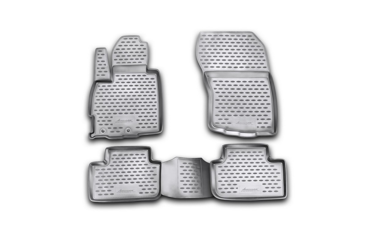Набор автомобильных ковриков Novline-Autofamily для Mitsubishi ASX 06/2010-, в салон, 4 штNLC.35.25.210k Набор автомобильных ковриков Novline-Autofamily для Mitsubishi ASX 06/2010-, в салон, 4 штNLC.35.25.210kНабор автомобильных ковриков Novline-Autofamily, изготовленный из полиуретана, состоит из 4 ковриков, которые учитывают все особенности каждой модели автомобиля и полностью повторяют контуры пола. Полиуретановые автомобильные коврики для салона произведены из высококачественного материала, который держит форму, прочный и не пачкает обувь. Коврики в салон не только улучшат внешний вид салона вашего автомобиля, но и надежно уберегут его от пыли, грязи и сырости, а значит, защитят кузов от коррозии. Полиуретановые коврики для автомобиля гладкие, приятные и не пропускают влагу. Ковры для автомобилей надежно крепятся на полу и не скользят, что очень важно во время движения. Чистятся коврики очень просто: как при помощи автомобильного пылесоса, так и различными моющими средствами. Набор подходит для Mitsubishi ASX с июня 2010 года выпуска.