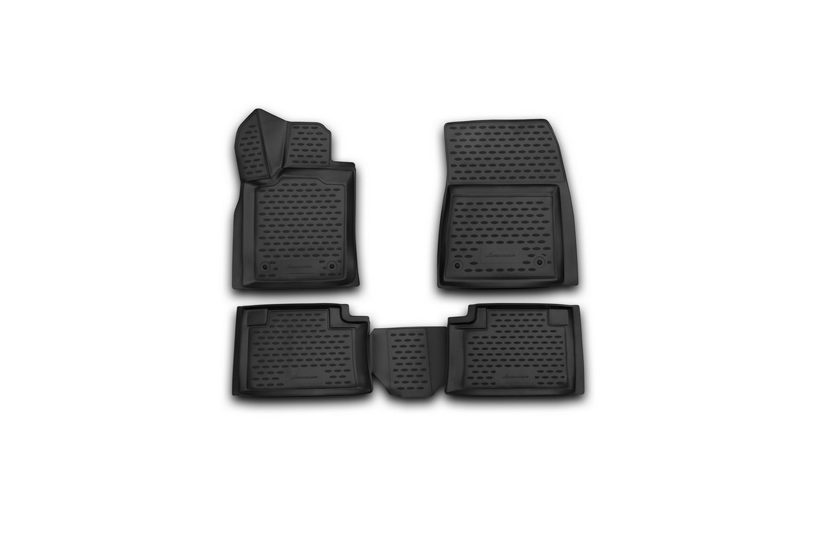 Набор автомобильных 3D-ковриков Novline-Autofamily для Jeep Grand Cherokee, 2014->, в салон, 4 штNLC.3D.24.09.210 Набор автомобильных 3D-ковриков Novline-Autofamily для Jeep Grand Cherokee, 2014->, в салон, 4 штNLC.3D.24.09.210Набор Novline-Autofamily состоит из 4 ковриков, изготовленных из полиуретана.Основная функция ковров - защита салона автомобиля от загрязнения и влаги. Это достигается за счет высоких бортов, перемычки на тоннель заднего ряда сидений, элементов формы и текстуры, свойств материала, а также запатентованной технологией 3D-перемычки в зоне отдыха ноги водителя, что обеспечивает дополнительную защиту, сохраняя салон автомобиля в первозданном виде.Материал, из которого сделаны коврики, обладает антискользящими свойствами. Для фиксации ковров в салоне автомобиля в комплекте с ними используются специальные крепежи. Форма передней части водительского ковра, уходящая под педаль акселератора, исключает нештатное заедание педалей.Набор подходит для Jeep Grand Cherokee с 2014 года выпуска.