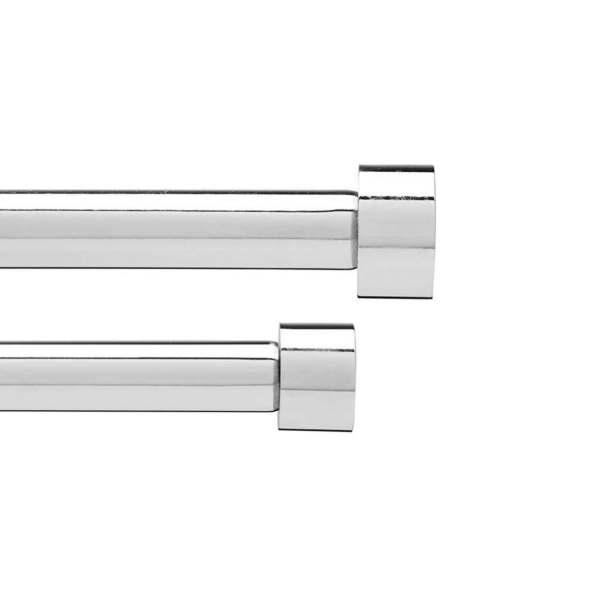 Карниз Umbra Cappa, двойной, 91-183 см245963-158 Карниз Umbra Cappa, двойной, 91-183 см245963-158Двойной карниз для штор Cappa имеет телескопическую конструкцию, которая позволяет регулировать его длину, и металлические украшения в виде насадок по краям. Диаметр переднего карниза 1,9 см, заднего 1,6 см. Крепления идут в комплекте.
