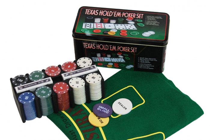 Набор для покера в металлической банке, размер: 10х15х12 см. ГД9к