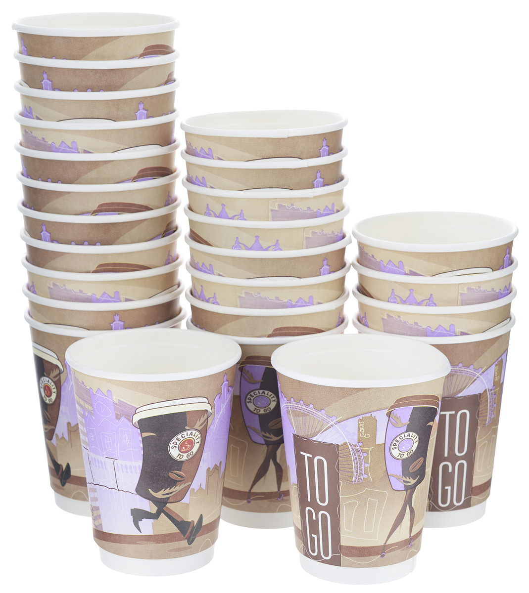 Набор одноразовых стаканов Huhtamaki Coffee Break, 300 мл, 25 штПОС26397 Набор одноразовых стаканов Huhtamaki Coffee Break, 300 мл, 25 штПОС26397Одноразовые стаканы Huhtamaki Coffee Break изготовлены из плотной бумаги и оформлены оригинальным рисунком. Изделия предназначены для подачи различных напитков. Вы можете взять их с собой на природу, в парк, на пикник и наслаждаться вкусными напитками. Несмотря на то, что стаканы бумажные, они очень прочные и не промокают. Диаметр стакана (по верхнему краю): 9 см.Высота стакана: 11 см.