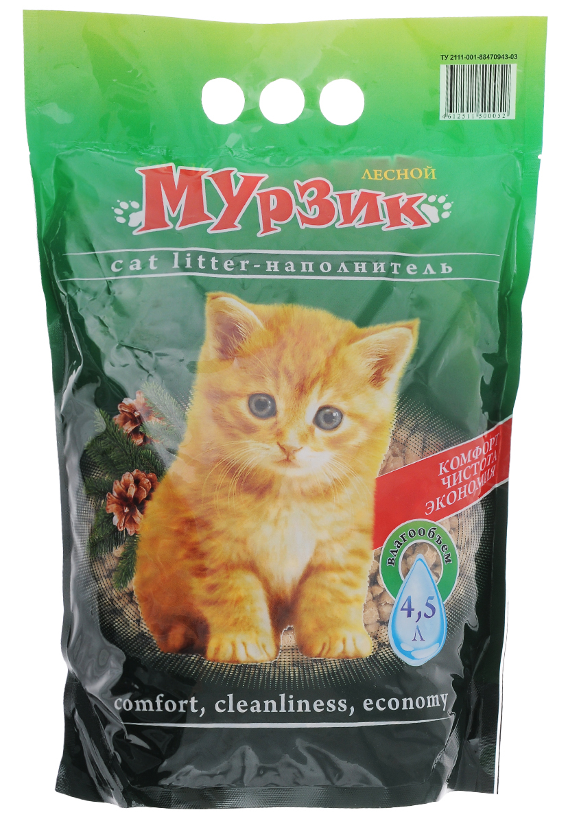 Наполнитель для туалетов домашних животных Мурзик Лесной, древесный, 4,5 л000000015 Наполнитель для туалетов домашних животных Мурзик Лесной, древесный, 4,5 л000000015Наполнитель Мурзик Лесной изготовлен из экологически чистой древесины хвойных пород с антисептическими свойствами и высокой влагоемкостью. Хорошо поглощает запахи и влагу, не прилипает к лапкам и шерсти животных.Правила использования: насыпьте в сухой и чистый лоток наполнитель слоем 3-5 см. При появлении запаха замените частично использованный Снежок на новый. Полную замену наполнителя в лотке следует производить через 5-6 дней.