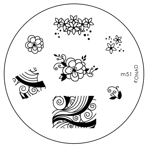 Konad Печатная форма (диск) M51 image plateSN-IPM051 Konad Печатная форма (диск) M51 image plateSN-IPM051Диск для стемпинга. Теперь создавать дизайны на ногтях стало очень просто