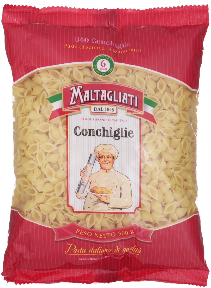 Maltagliati Conchiglie Ракушечка макароны, 500 г