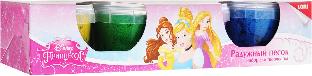 Lori Набор для детского творчества Радужный песок Принцессы Disney 4 цвета