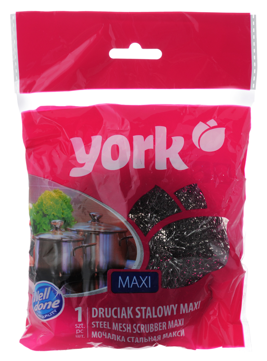 Губка для мытья посуды York Maxi0302 Губка для мытья посуды York Maxi0302Большая губка York Maxi изготовлена из стали и предназначена для очистки посуды и рабочих поверхностей от стойких загрязнений. Не рекомендуется использовать на деликатных поверхностях. Изделие не ржавеет, не колет руки, хорошо промывается под струей воды. Размер губки: 9 см х 9 см х 4 см.