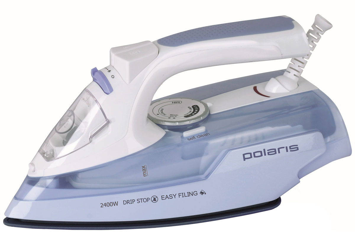 Polaris PIR 2466K, Lilac утюгPIR 2466K Polaris PIR 2466K, Lilac утюгPIR 2466KУтюг Polaris PIR 2466K отличается высокой функциональностью и приятным дизайном.Мощность в 2400 Вт обеспечивает быстрый нагрев и интенсивную подачу пара. Уникальная керамическая подошва Crystal Ceramic отлично скользит по ткани и безупречно разглаживает даже глубокие складки. Благодаря режиму вертикального отпаривания вы можете отглаживать вещи непосредственно на вешалке. Антикапельная система предотвращает возникновение мокрых разводов на одежде и позволяет гладить деликатные ткани при низкой температуре.Утюг не нуждается в требовательном уходе - прибор оснащен системой самоочистки и защитой от накипи. За счет свободного вращения шнура провод не перекручивается и не мнет ткань. Благодаря большому удобному входному отверстию вода легко и быстро заливается во внутренний резервуар объемом 350 мл.