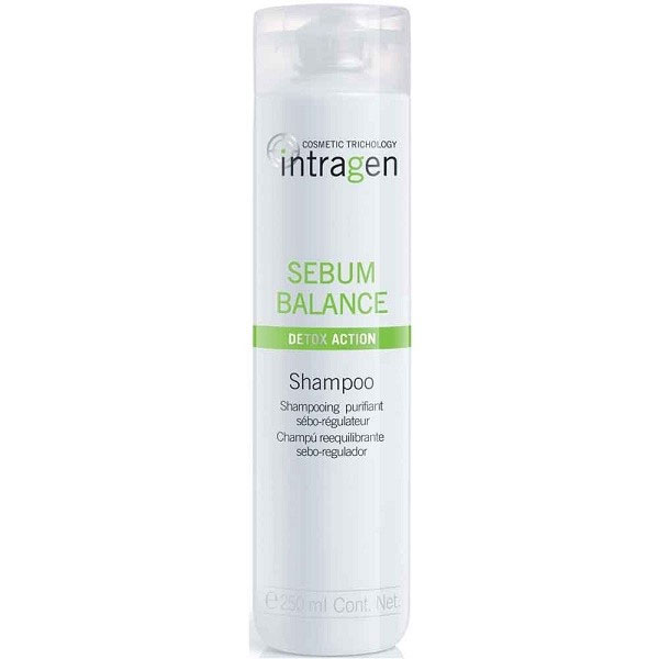 Revlon Professional Intragen INT Шампунь для жирной кожи головы Sebum Balance 250 мл7208815000 Revlon Professional Intragen INT Шампунь для жирной кожи головы Sebum Balance 250 мл7208815000Бережно очищает волосы от ежедневных загрязнений. Увлажняет волосы. Удаляет загрязнения с кожного покрова головы, убирает излишнюю жирность. Выводит токсины, улучшает состояние кожи. Питает, укрепляет волосы по всей длине. Наполняет волосы силой и энергией.