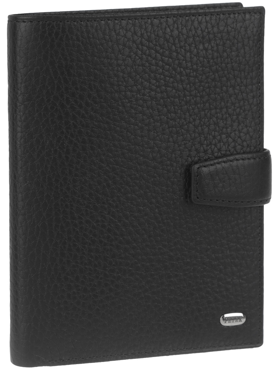 Обложка для автодокументов Petek 1855, цвет: черный. 596.46D.01596.46D.01 Black Обложка для автодокументов Petek 1855, цвет: черный. 596.46D.01596.46D.01 BlackЭлегантная обложка для автодокументов Petek 1855 выполнена из натуральной кожи с фактурным тиснением. Изделие оформлено металлической пластиной с гравировкой бренда. Внутри имеется отделение для паспорта, два отделения для купюр, два боковых сетчатых кармана и блок из шести прозрачных файлов из мягкого пластика, один из которых формата А5. Обложка закрывается при помощи хлястика на кнопку.Такая обложка не только поможет сохранить внешний вид ваших документов и защитит их от повреждений, но и станет стильным аксессуаром, идеально подходящим вашему образу.