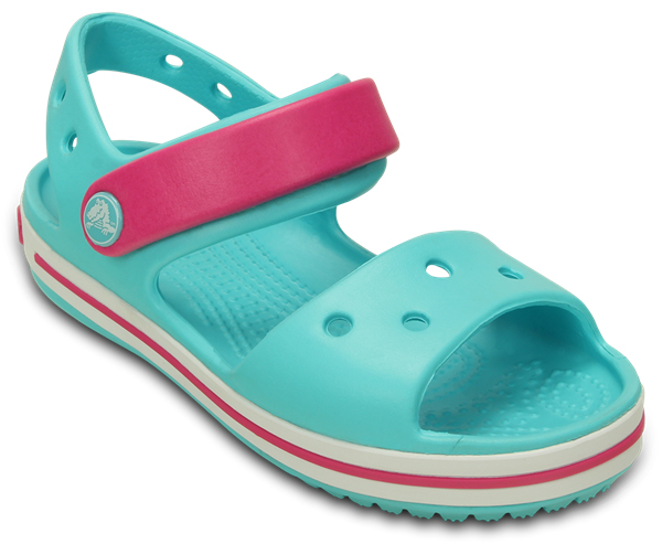 Сандалии детские Crocs Crocband, цвет: бирюзовый. 12856-4FV. Размер C9 (26)