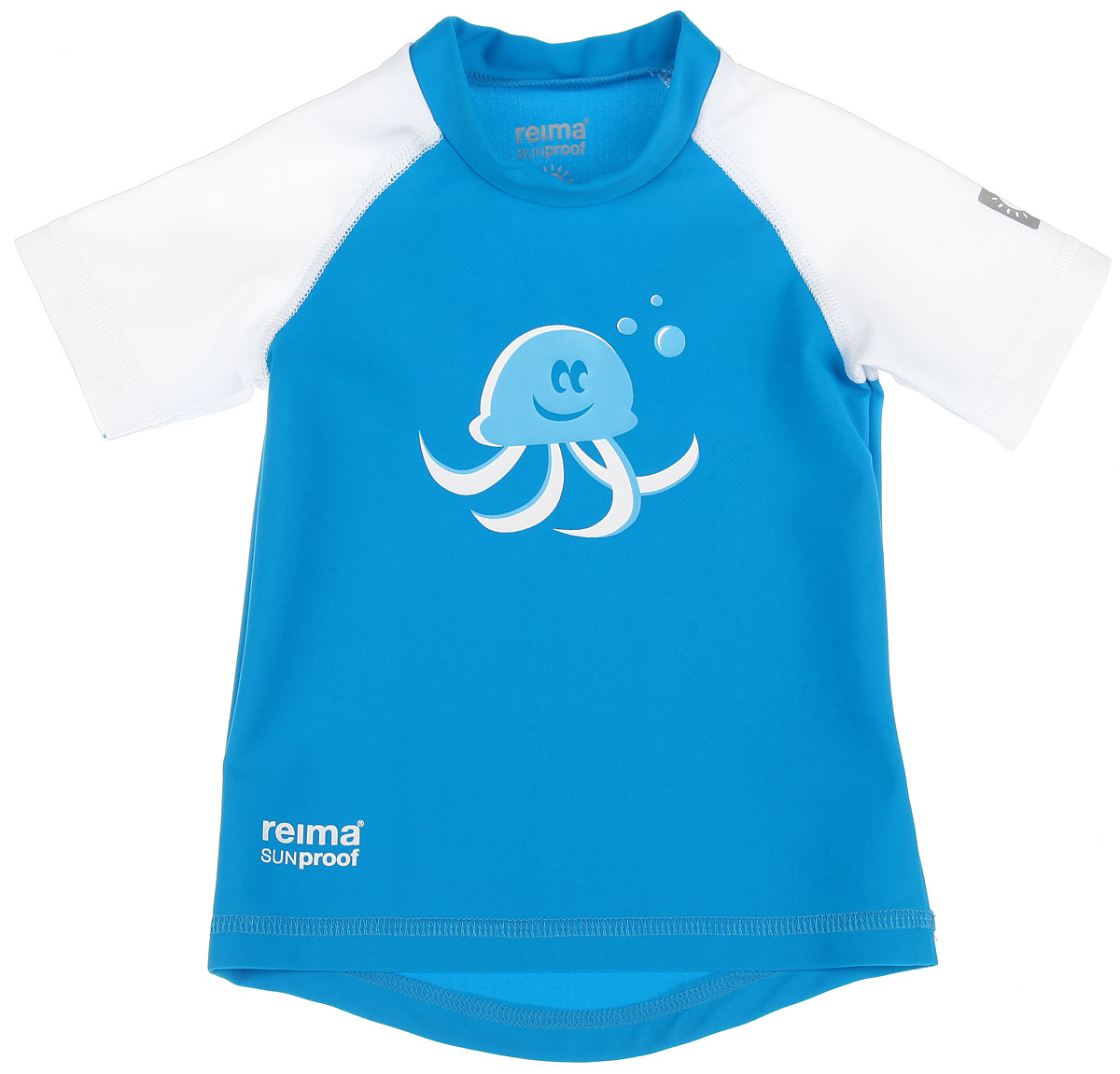 Футболка детская Reima T-Shirt, цвет: синий, белый. 581021-7470. Размер 62