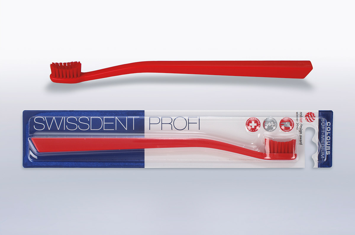 Swissdent Profi Зубная щетка, средняя жесткость, красная