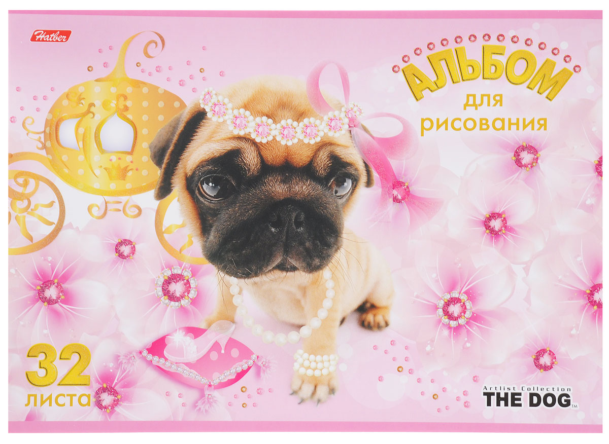 Hatber Альбом для рисования The Dog 32 листа цвет розовый32А4блB_12184 Hatber Альбом для рисования The Dog 32 листа цвет розовый32А4блB_12184Альбом для рисования Hatber The Dog порадует маленького художника и вдохновит его на творчество. Альбом изготовлен из белоснежной бумаги с яркой обложкой из плотного картона, оформленной изображением собачки. Внутренний блок альбома, соединенный металлическими скрепками, состоит из 32 листов. Высокое качество бумаги позволяет рисовать в альбоме карандашами, фломастерами, акварельными и гуашевыми красками.