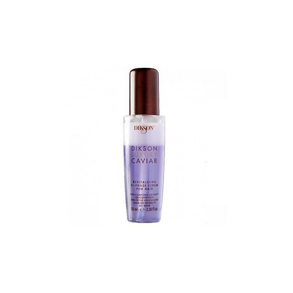 Dikson Luxury Caviar Ревитализирующая двухфазная сыворотка с Complexe Caviar Revitalizing Bi-Phase Serum For Hair 100 млdiks2725 Dikson Luxury Caviar Ревитализирующая двухфазная сыворотка с Complexe Caviar Revitalizing Bi-Phase Serum For Hair 100 млdiks2725Невесомая сыворотка соединяет в себе лёгкость крема и жидкость, богатую активными ингредиентами: Complexe Caviar, олигопептидами и экстрактом водорослей Fucus Vesiculosus, которые обеспечивают немедленную защиту и питание, придают волосам регенерированный вид. Тонкий слой средства, равномерно распределённый благодаря микродиффузорному распрыскиванию быстро впитывается в волосы. Закрепляет результат, полученный после использования Сoncetrated Fluid +Revitalizing Сream.Активные компоненты: Экстракт чёрной икры, олигопептиды и водоросли фукус.Результат: Волосы становятся шелковистыми на ощупь, мягкими и сияющими.Результат: Волосы становятся шелковистыми на ощупь, мягкими и сияющими.