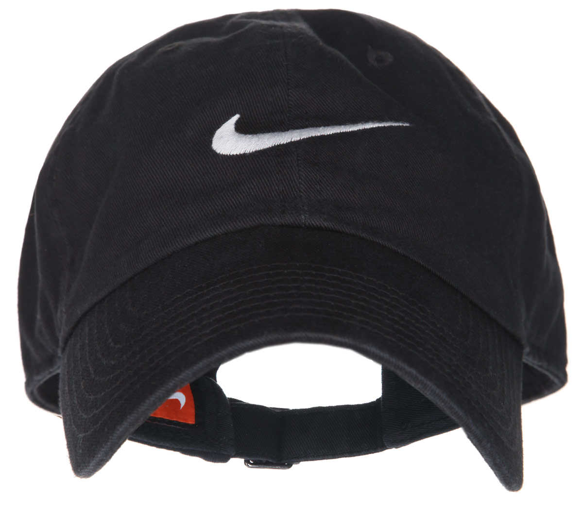 Бейсболка Nike Swoosh H86, цвет: черный. 546126-010. Размер универсальный546126-010 Бейсболка Nike Swoosh H86, цвет: черный. 546126-010. Размер универсальный546126-010Стильная бейсболка Nike Swoosh H86 идеально подойдет для прогулок, занятия спортом и отдыха. Бейсболка выполнена из 100% хлопка, благодаря чему обладает высокой гигроскопичностью и великолепно пропускает воздух, позволяя коже дышать. Модель имеет классическую конструкцию из шести панелей и специальные вентиляционные отверстия и надежно защитит вас от солнца и ветра. Бейсболка оформлена вышивкой с логотипом Nike.Объем бейсболки регулируется при помощи хлястика с пряжкой.Такая бейсболка станет отличным аксессуаром и дополнит ваш повседневный образ.