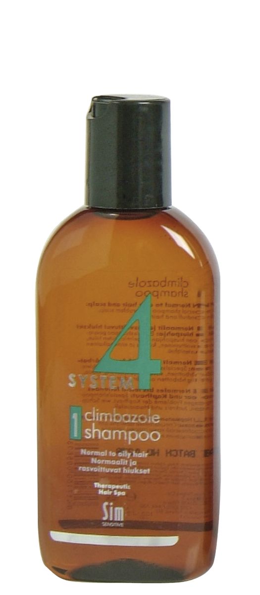 Sim Sensitive Терапевтический шампунь № 1 SYSTEM 4 Climbazole Shampoo 1, 100 мл5411 Sim Sensitive Терапевтический шампунь № 1 SYSTEM 4 Climbazole Shampoo 1, 100 мл5411КАК РАБОТАЕТ:климбазол и пироктон оламин убивают грибок и восстанавливают микрофлоры кожи головы. Салициловая кислота активно очищает кожуголовы, ундециленовая кислота нормализует работу сальных желез.Рапсовое масло увлажняет кожу головы, не засаливая ее, так что волосы дольше сохраняют свежесть. Розмарин и ментол охлаждают и успокаивают, а гидролизованный коллаген активизирует обменныепроцессы в коже головы. БОРЕТСЯ С: зудом и раздражением кожи головыизбыточным выделением кожного сала (себореей) перхотью