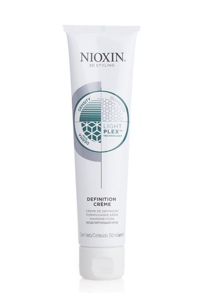 Nioxin 3D Styling Definition Creme - Моделирующий крем 150 мл81508363/6233 Nioxin 3D Styling Definition Creme - Моделирующий крем 150 мл81508363/6233Невесомый крем для контроля над жесткими, непослушными волосами, для придания им гладкости и блеска. Защищает волосы от внешних повреждений, делая их упругими, сокращая их ломкость.Технология LightPlex - Для более легких и эластичных волос:Эта профессиональная технология работает как внутри, так и снаружи волоса.Кондиционирующие вещества проникают в кортекс волоса, удерживая необходимую влагу и защищая волосы от внешних воздействий окружающей среды, в то время как невесомые, гибкие полимеры обволакивают волосы для легкости укладки, без жесткой фиксации.
