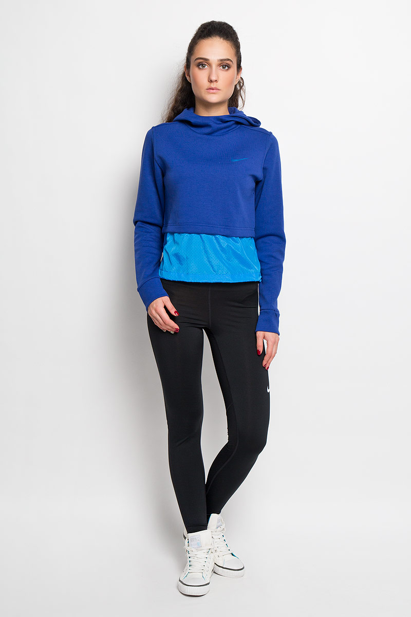 Тайтсы для фитнеса женские Nike Pro Cool Tight, цвет: черный. 725477-010. Размер M (44/46)725477-010 Тайтсы для фитнеса женские Nike Pro Cool Tight, цвет: черный. 725477-010. Размер M (44/46)725477-010Стильные женские тайтсы Nike Thermal Tight, изготовленные из износостойкого приятного на ощупь эластичного материала, предназначены специально для фитнеса и бега. Модель с комфортными плоскими швами оснащена эластичным поясом. Тайтсы идеально прилегают к телу, что придает им повышенные аэродинамические возможности, и подчеркивает достоинства фигуры, абсолютно не сковывая движений.Сзади нижняя часть штанин выполнена из тонкой ткани с мелкой перфорацией для хорошей вентиляции и терморегуляции.Отличный вариант для активных тренировок.