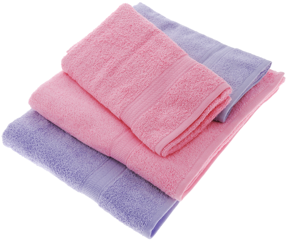 Набор махровых полотенец Aisha Home Textile, цвет: сиреневый, розовый, 4 штУзТ-ПМ-103-05-04 Набор махровых полотенец Aisha Home Textile, цвет: сиреневый, розовый, 4 штУзТ-ПМ-103-05-04Набор Aisha Home Textile состоит из двух полотенец 50 х 90 см и двух банных 70 х 140 см. Полотенца выполнены из натурального 100% хлопка и махровой ткани. Изделия отлично впитывают влагу, быстро сохнут, сохраняют яркость цвета и не теряют формы даже после многократных стирок.Полотенца Aisha Home Textile очень практичны и неприхотливы в уходе. Комплектация: 4 шт.