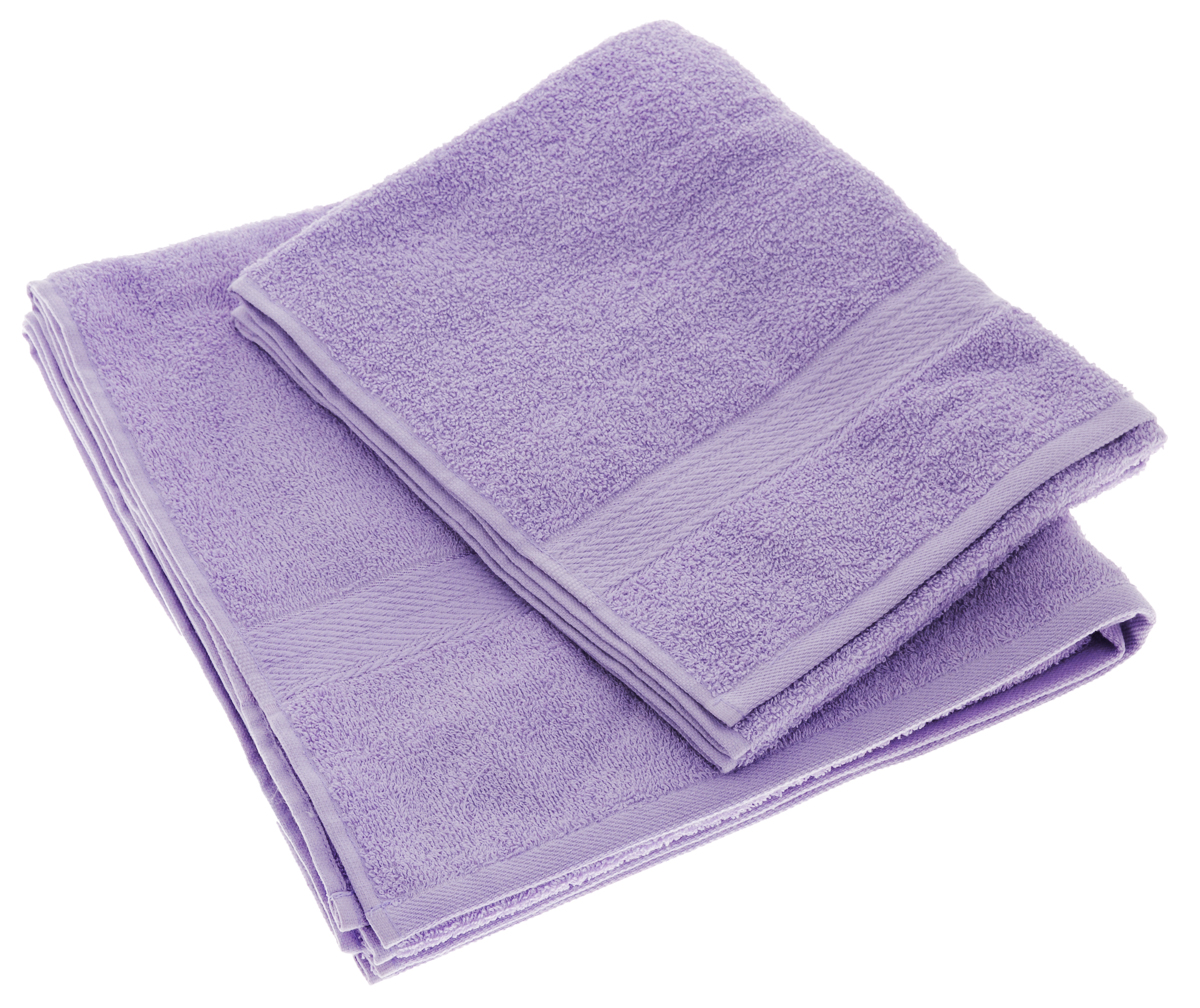 Набор махровых полотенец Aisha Home Textile, цвет: сиреневый, 2 шт. УзТ-НПМ-102УзТ-НПМ-102-05 Набор махровых полотенец Aisha Home Textile, цвет: сиреневый, 2 шт. УзТ-НПМ-102УзТ-НПМ-102-05Набор Aisha Home Textile состоит из двух махровых полотенец разного размера. В состав входит только натуральное волокно - 100% хлопок. Лаконичные бордюры подойдут для любого интерьера ванной комнаты. Полотенца прекрасно впитывают влагу и быстро сохнут. При соблюдении рекомендаций по уходу не линяют и не теряют форму даже после многократных стирок.Комплектация: 2 шт.