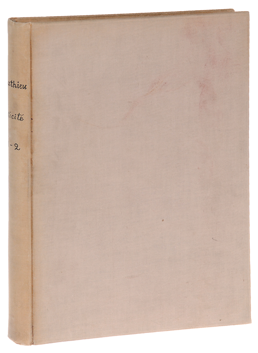 Theorie de lelasticite des corps solides: 1-2 partie5046 Theorie de lelasticite des corps solides: 1-2 partie5046Париж, 1890 год. Издательство Gauthier-Vallars et Fils.Издательский переплет. Сохранность хорошая. Сохранена оригинальная обложка.La Theorie de VElasticite des corps solides forme nne des branches de la Physique mathematique. Elle etudie lequilibre el elastieite de ces corps et leurs mouvements vibratoires. Cette theorie se propose, entre autres problemes, eeux doht les in-genieurs soccupent dans les Ouvrages intitules : Theorie de la resistance des materiaux.