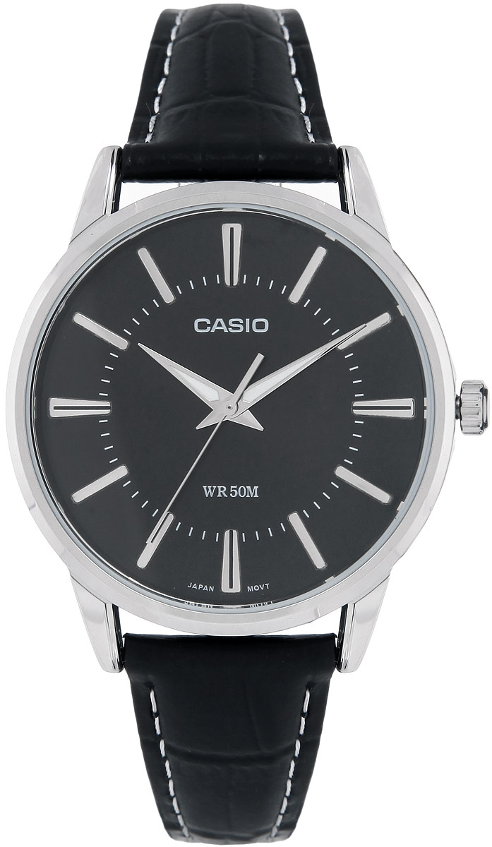 Часы мужские наручные Casio, цвет: стальной, черный. MTP-1303PL-1A