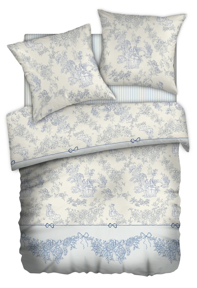 Комплект белья Carte Blanshe Toile de Jouy, 1,5-спальный, наволочки 70x70. 333461333461 Комплект белья Carte Blanshe Toile de Jouy, 1,5-спальный, наволочки 70x70. 333461333461Комплект белья Carte Blanshe - это роскошное постельное белье из эксклюзивной коллекции, созданной итальянскими дизайнерами прекрасногостаринного городка Италии - Riva del Gard. Постельное белье выполнено из великолепной ткани премиум - класса Percale Soft Touch. Эта ткань произведена из 100% натурального хлопкаимеет специальную обработку Wise Silk, которая придает дополнительную гладкость и шелковистость ткани. Благодаря специальной обработке ткань более приятная на ощупь, практически не мнется.