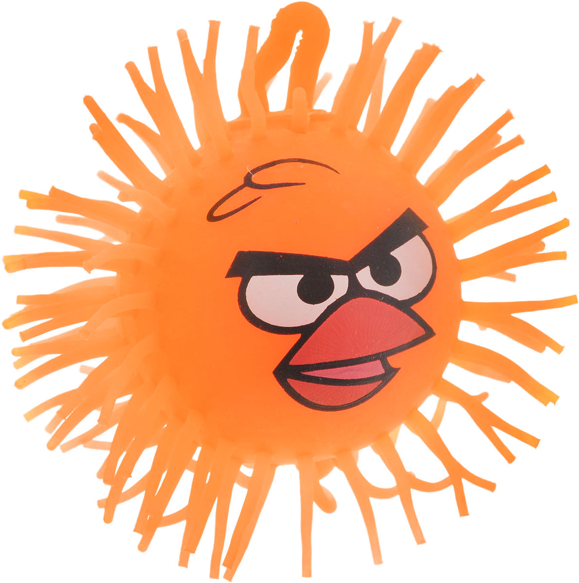 1TOY Игрушка-антистресс Ё-Ёжик Злая птичка цвет оранжевый диаметр 9 см