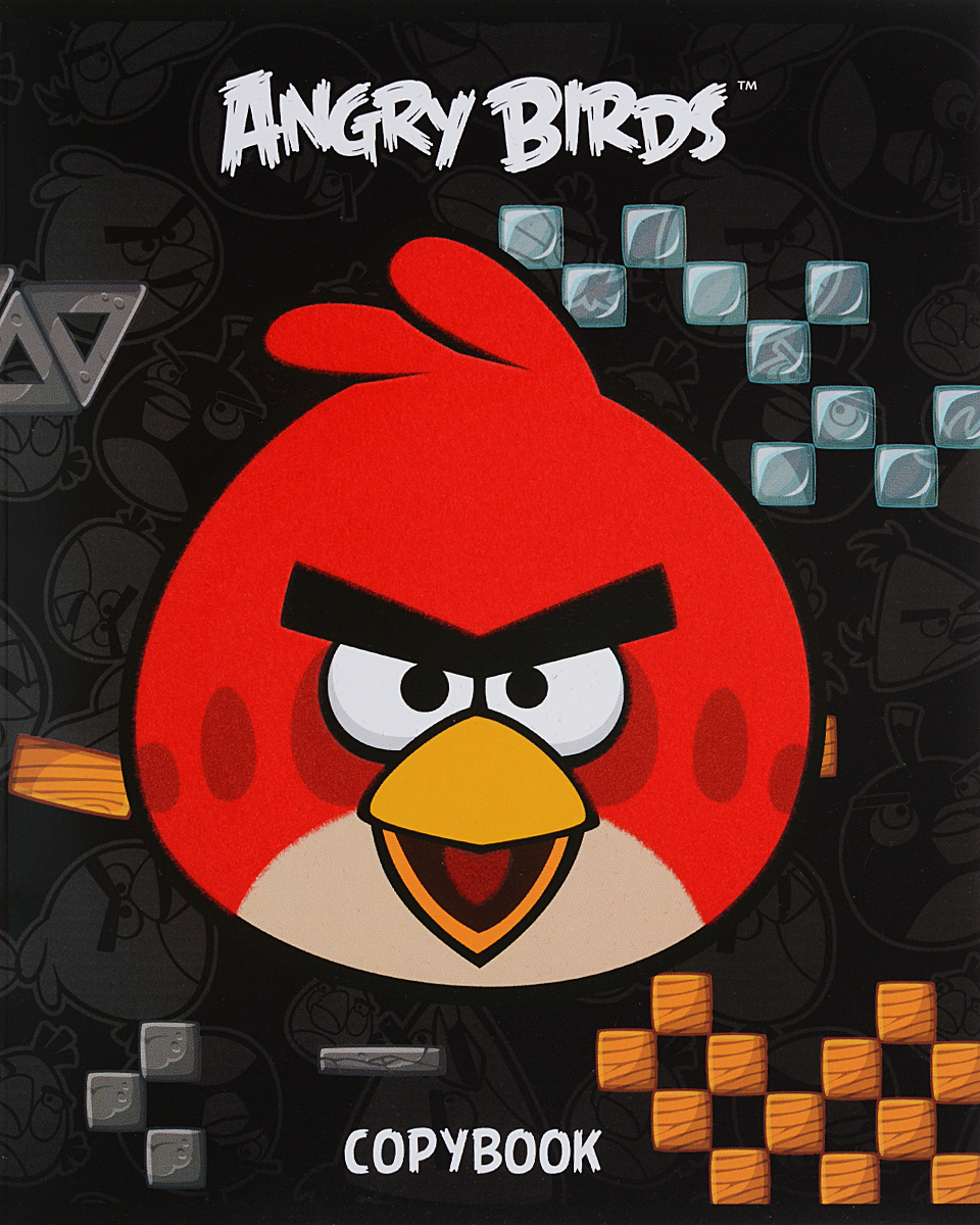 Hatber Тетрадь Angry Birds 48 листов в клетку цвет черный48Т5флB1_10402 Hatber Тетрадь Angry Birds 48 листов в клетку цвет черный48Т5флB1_10402Тетрадь Hatber Angry Birds отлично подойдет для занятий школьнику или студенту.Обложка, выполненная из плотного картона, позволит сохранить тетрадь в аккуратном состоянии на протяжении всего времени использования. Изделие оформлено бархатистым изображением злой птички.Внутренний блок тетради, соединенный скрепками, состоит из 48 листов белой бумаги в голубую клетку с полями красного цвета.