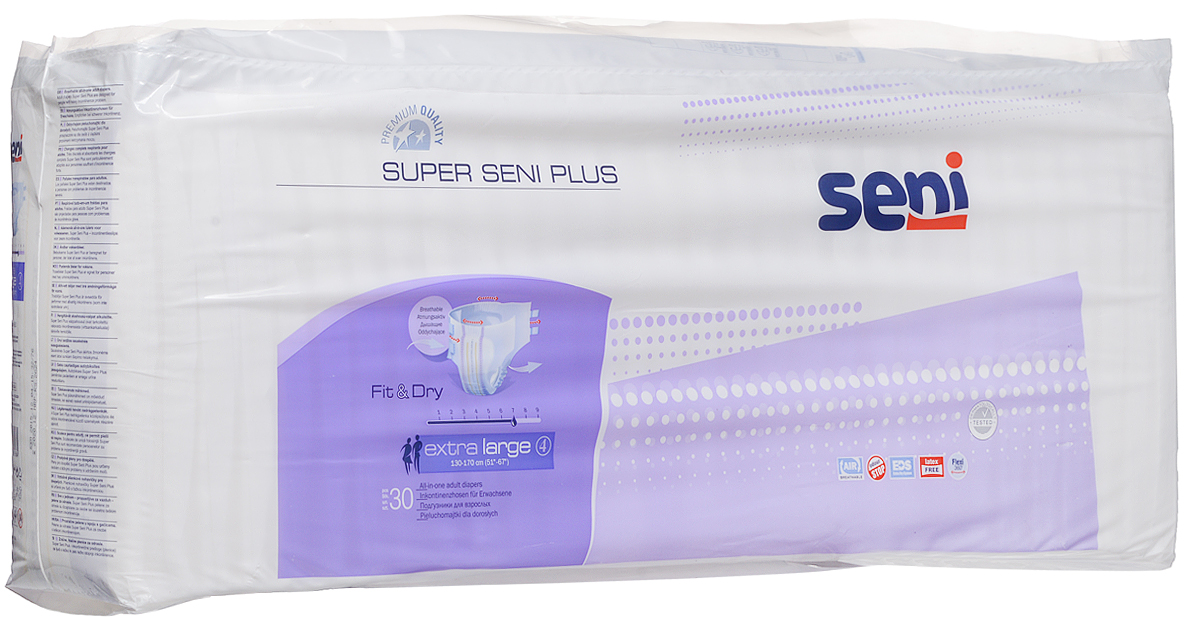 Seni Подгузники для взрослых Super Seni Plus размер 4 30 шт