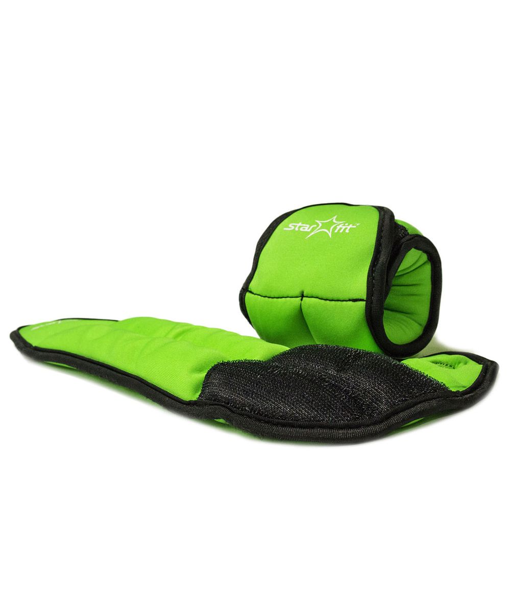 Утяжелители для рук Starfit WT-201, цвет: зеленый, черный, 0,75 кг, 2 шт starfit bk 201 basic