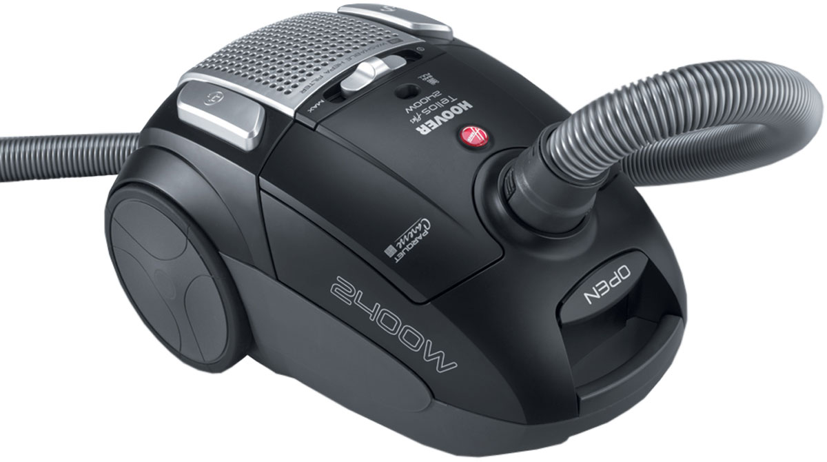 Hoover TTE2407 Telios Plus пылесосTTE2407 Hoover TTE2407 Telios Plus пылесосTTE2407Пылесос Hoover TTE2407 Telios Plus - это высокая мощность всасывания с регулировкой и великолепная система очистки воздуха с применением моющихся HEPA фильтров.Пылесосы этой серии обладают большим рабочим радиусом, до 9 метров, и высокой маневренностью, которую обеспечивает возможность вращения шланга на 360° в месте соединения с пылесосом и прорезиненные колесики.Корпус устройства имеет серебристый цвет и содержит специальное место для сохранения комплекта насадок и прочих аксессуаров пылесоса.Двигатель Hoover TTE2407 Telios Plus запускается очень плавно, причем шум во время работы достигает всего 77 дБ.
