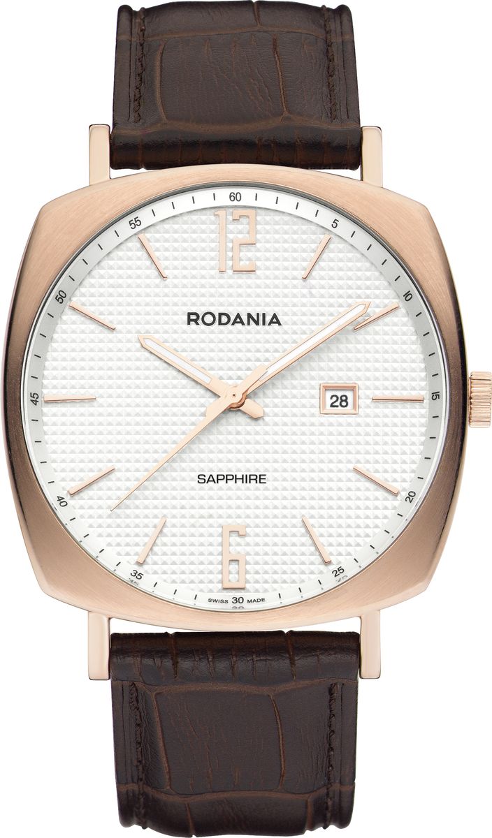 Наручные часы мужские Rodania, цвет: золотистый, коричневый. 2512433