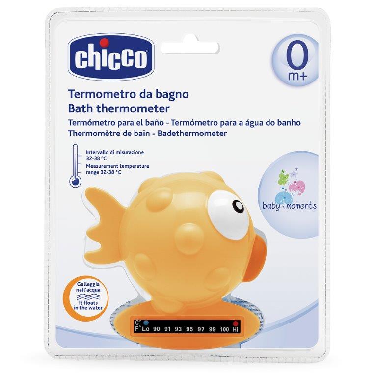 Chicco Термометр для ванны Рыба-Шар цвет желтый от 0 месяцев