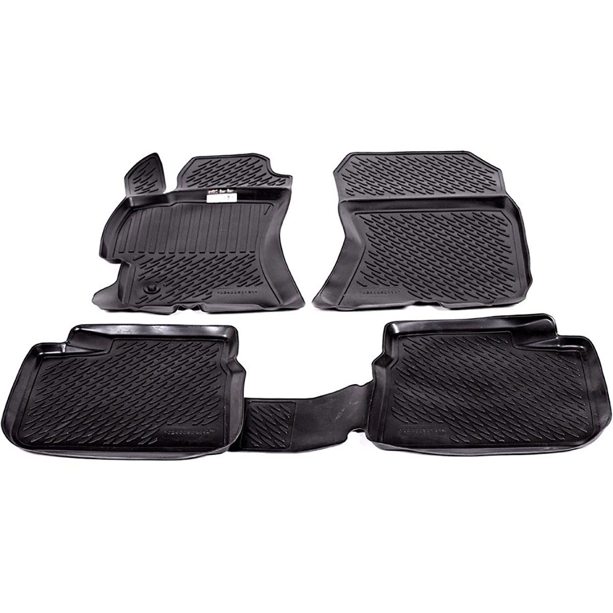 Коврики в салон автомобиля L.Locker, для Subaru Legacy IV sd (03-), 4 шт0240050101 Коврики в салон автомобиля L.Locker, для Subaru Legacy IV sd (03-), 4 шт0240050101Коврики L.Locker производятся индивидуально для каждой модели автомобиля из современного и экологически чистого материала. Изделия точно повторяют геометрию пола автомобиля, имеют высокий борт, обладают повышенной износоустойчивостью, антискользящими свойствами, лишены резкого запаха и сохраняют свои потребительские свойства в широком диапазоне температур (от -50°С до +80°С). Рисунок ковриков специально спроектирован для уменьшения скольжения ног водителя и имеет достаточную глубину, препятствующую свободному перемещению жидкости и грязи на поверхности. Одновременно с этим рисунок не создает дискомфорта при вождении автомобиля. Водительский ковер с предустановленными креплениями фиксируется на штатные места в полу салона автомобиля. Новая технология системы креплений герметична, не дает влаге и грязи проникать внутрь через крепеж на обшивку пола.