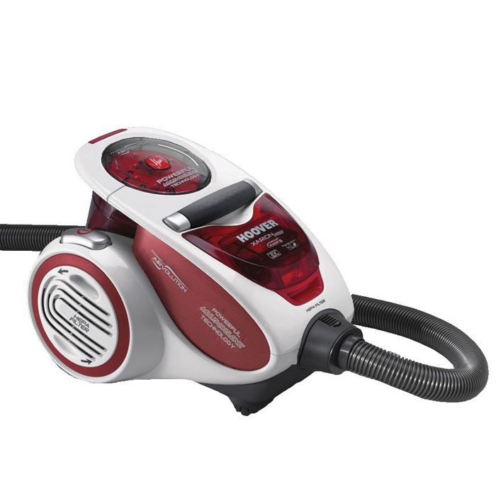 Hoover TXP1510 Xarion Pro пылесосTXP1510 Hoover TXP1510 Xarion Pro пылесосTXP1510Hoover TXP1510 Xarion Pro - стильный и мощный пылесос без мешка для сбора пыли.Прибор создан с использованием инновационной технологии Airvolution, которая основана на центробежной силе воздуха. Благодаря этой технологии 97% пыли отделяется уже внутри контейнера, a Hepa фильтр делает воздух чистым на 99,9%. Так как к фильтру воздух подходит уже почти чистым (всего 3% пыли), он не засоряется и сила всасывания остается высокой даже при почти полном контейнере. Фильтр требуется промывать не чаще чем раз в 40 недель. Таким образом, используя Xarion Pro Вы сможете сэкономить до 50% времени во время уборки.