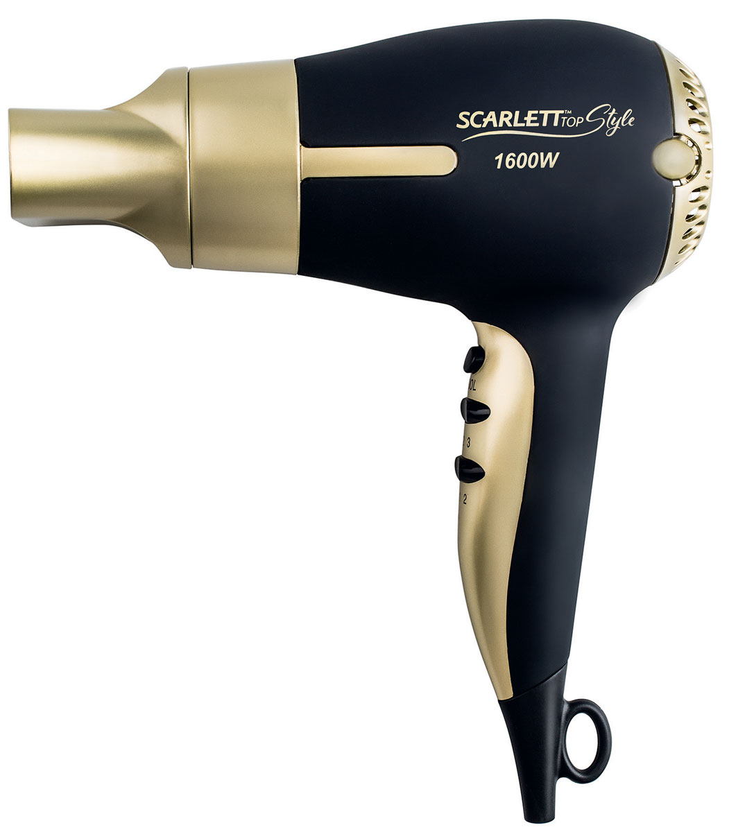 Scarlett Top Style SC-HD70I30, Black Gold фен