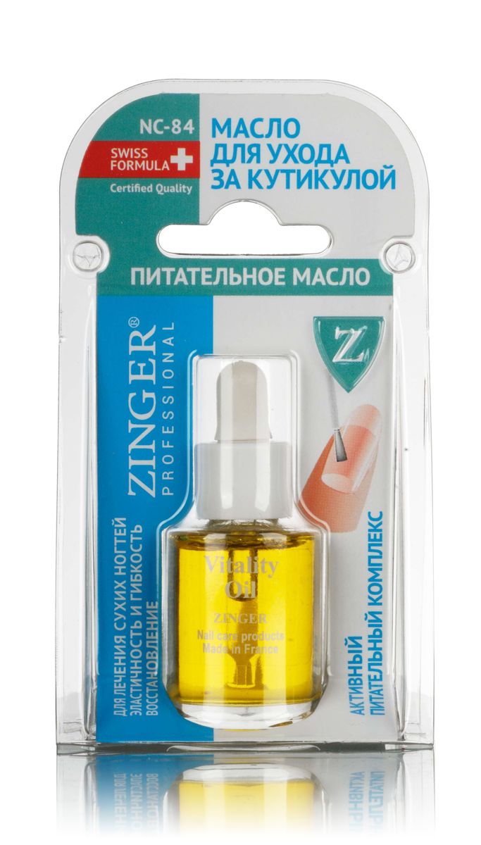 Zinger Масло для ухода за кутикулой Питательное масло NC84, 12 мл77870 Zinger Масло для ухода за кутикулой Питательное масло NC84, 12 мл77870Масло для ухода за кутикулой. Лечение сухих ногтей. Способствует активному росту ногтей. Насыщенное масло черешни и комплекс минеральных веществ смягчает кутикулу и укрепляет ногти.