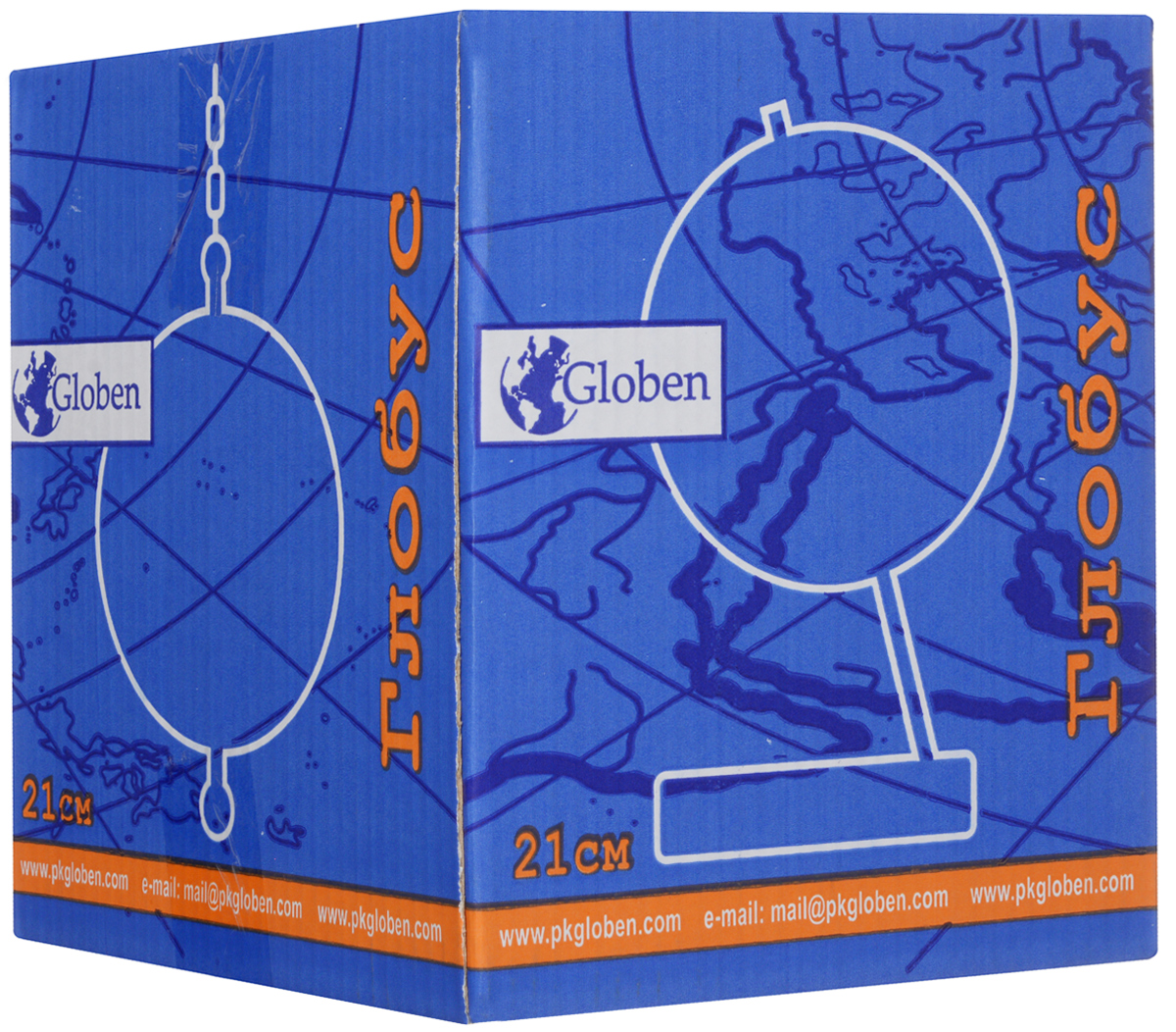 Globen Глобус Земли зоогеографический детский с подсветкой диаметр 21 см цвет подставки синий