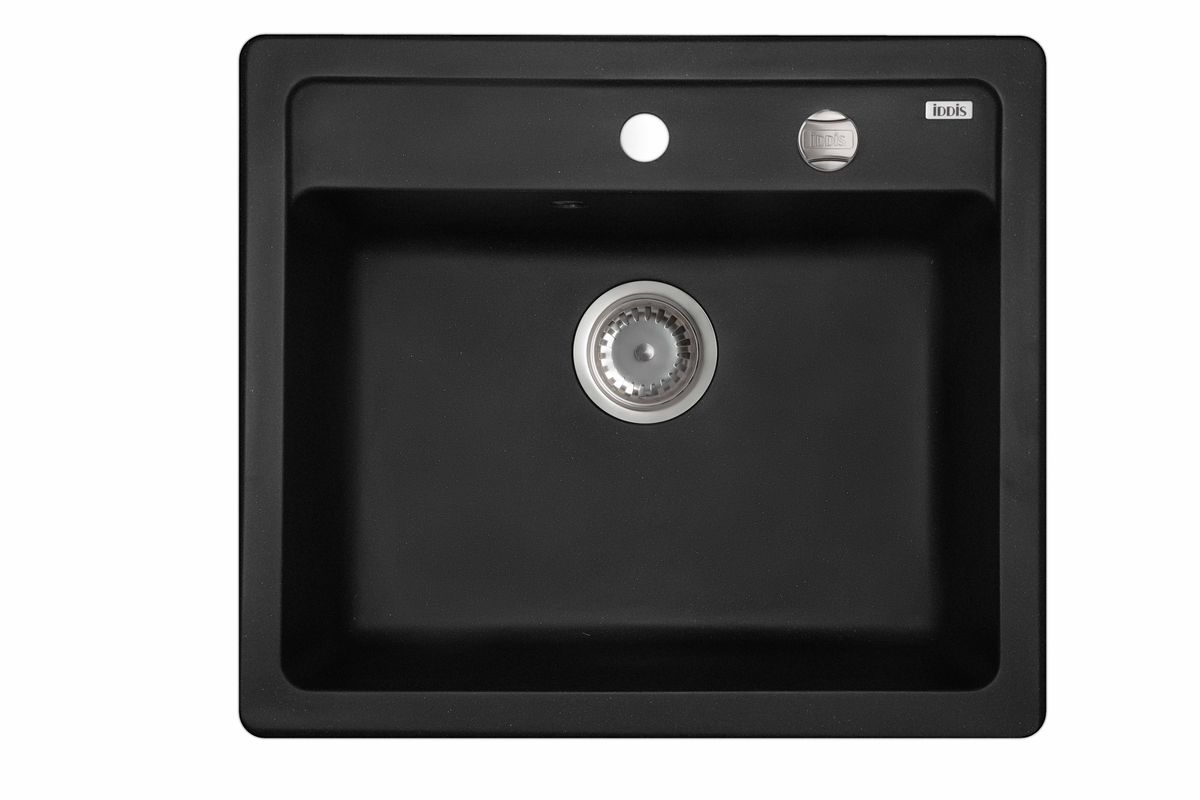 Мойка Iddis Vane G, Granucryl, цвет: черный, 57 х 50 см. V01B571i87V01B571i87 Мойка Iddis Vane G, Granucryl, цвет: черный, 57 х 50 см. V01B571i87V01B571i87Мойки для кухни Iddis производятся из особого материала Granucryl: 80% натуральной гранитной крошки производства Германии, 20% акриловой смолы. Благодаря этому, он имеет высокую устойчивость к физическим и механическим воздействиям, стойкость к воздействию средств бытовой химии и перепадам температур во время эксплуатации - свойства, необходимые для комфортного и надежного использования мойки на современной кухне.Термостойкость. Granucryl выдерживает температуру до 280С, что позволяет хозяйкам ставить на мойку даже раскаленную посуду во время приготовления пищи. Стойкость цвета. Однородность материала Granucryl и высокотемпературная пигментация гранитной крошки обеспечивает первозданную яркость цвета мойки в течение всего периода эксплуатации. Пигментация происходит во вращающихсяпечах при температуре до 600 градусов. Каждая частица гранита химически связывается с пигментом, получая свой неповторимый цвет. При этом цвет никогда не выцветает и не может быть удален с поверхности мойки.Практичность.Мелкие царапины, образующиеся при использовании, не видны на мойках IDDIS благодаря однородной структуре и пигментации гранитной крошки материала Granucryl. Гигиеничность.Состав материала Granucryl препятствует размножению бактерий на поверхности моек, что гарантирует их безопасность в условиях повышенной влажности кухни. Гигиеничность материала Granucryl подтверждена немецким институтом гигиены.Глубина чаши мойки Granucryl составляет 210 мм, что увеличивает объем чаши, а также уменьшает разбрызгивание воды во время эксплуатации. Мойки Granucryl имеют полный комплект для установки: шаблон для выреза отверстия в столешнице, крепления, автоматический выпуск с переливом и плоский сифон с возможностью подключения посудомоечной или стиральной машины. Наличие готовых отверстий под смеситель и кнопку донного клапана позволяет быстро и легко установить эти изделия на мойку.Мойки Granucryl, благодаря составу материала, а также толщине 10 мм, поглощают шум воды. Гарантия на мойки Granucryl торговой марки Iddis составляет 10 лет.Мойки Granucryl торговой марки Iddis производятся согласно европейскому стандарту EN 13310:2003, что обеспечивает высокое качество продукции.